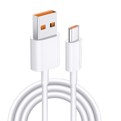 1মি দৈর্ঘ্যের সাদা রঙের USB চার্জিং ডেটা কেবল 20V 3A 60W USB 3.1 দ্রুত চার্জ করার জন্য
