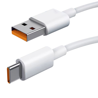 1মি দৈর্ঘ্যের সাদা রঙের USB চার্জিং ডেটা কেবল 20V 3A 60W USB 3.1 দ্রুত চার্জ করার জন্য