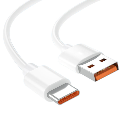 1মি দৈর্ঘ্যের সাদা রঙের USB চার্জিং ডেটা কেবল 20V 3A 60W USB 3.1 দ্রুত চার্জ করার জন্য