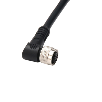 IP67 জলরোধী M12 2 পিন 3 পিন 4 পিন সংযোগকারী সহ সমকোণ বৈদ্যুতিক তারের তার