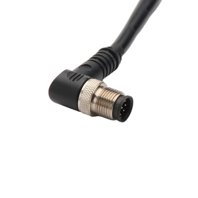 IP67 জলরোধী M12 2 পিন 3 পিন 4 পিন সংযোগকারী সহ সমকোণ বৈদ্যুতিক তারের তার