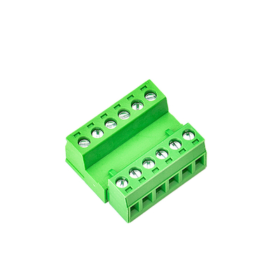 সবুজ রঙের PCB টার্মিনাল ব্লক সংযোগকারী ওয়্যার XK2EDGA 5.08MM পিচ
