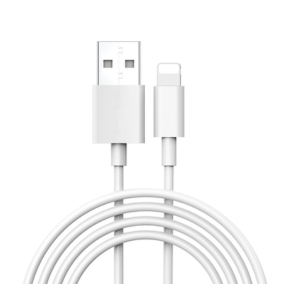আইফোন ফাস্ট চার্জিংয়ের জন্য OEM ODM PVC USB চার্জিং ডেটা কেবল 2.4A