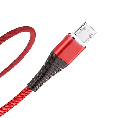 Mp3 Mp4 এর জন্য নাইলন ব্রেইড কোট USB চার্জিং ডেটা কেবল 3Ft 2.4A