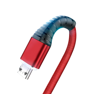 Mp3 Mp4 এর জন্য নাইলন ব্রেইড কোট USB চার্জিং ডেটা কেবল 3Ft 2.4A
