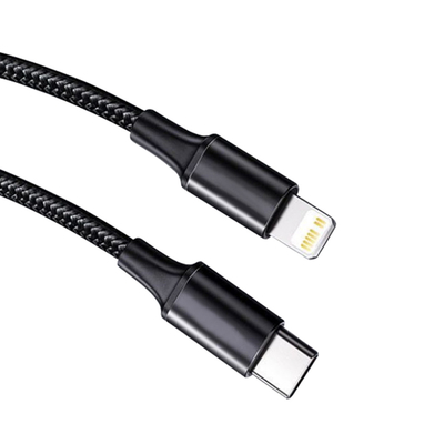 নাইলন ব্রেইড কভার 10Gbps স্থানান্তর গতি সহ কালো রঙের USB দ্রুত চার্জিং তার