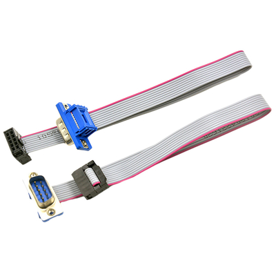 প্যানেল মাউন্টের জন্য OEM 2.54 মিমি পিচ রিবন কেবল IDC DB9 পুরুষ মহিলা