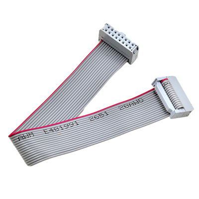 2.54 মিমি ডাবল রো IDC ফ্ল্যাট রিবন কেবল UL2651 টাইপ 28AWG পুরুষ প্লাগ