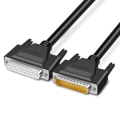 DB9 DB15 DB25 D সাব কানেক্টর সহ পুরুষ থেকে পুরুষ প্লাগ Rs232 সিরিয়াল কেবল 3ft