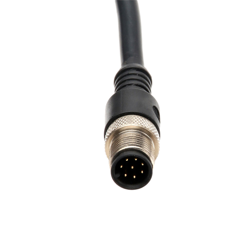 IP67 জলরোধী M12 2 পিন 3 পিন 4 পিন সংযোগকারী সহ সমকোণ বৈদ্যুতিক তারের তার