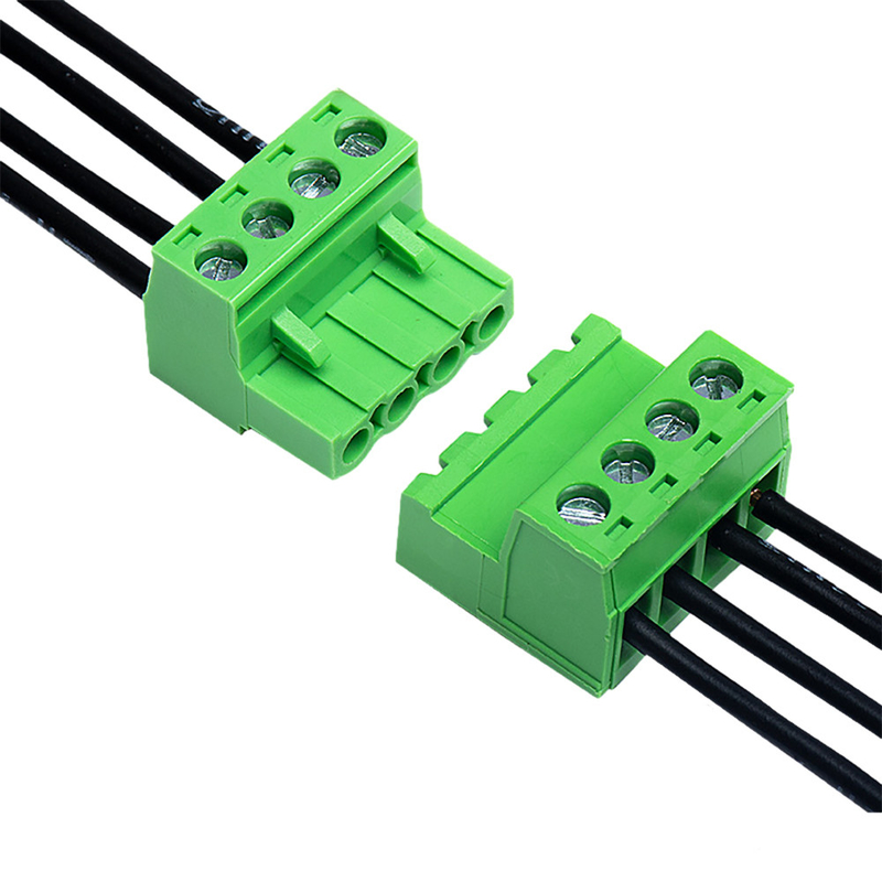 সবুজ রঙের PCB টার্মিনাল ব্লক সংযোগকারী ওয়্যার XK2EDGA 5.08MM পিচ