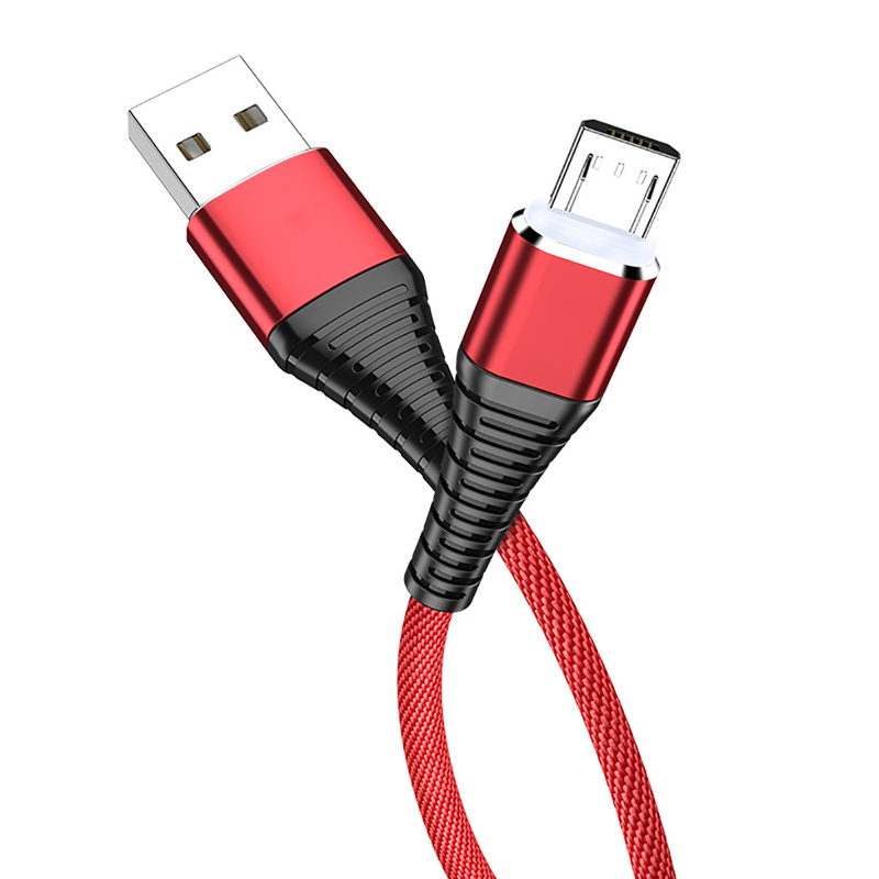 Mp3 Mp4 এর জন্য নাইলন ব্রেইড কোট USB চার্জিং ডেটা কেবল 3Ft 2.4A